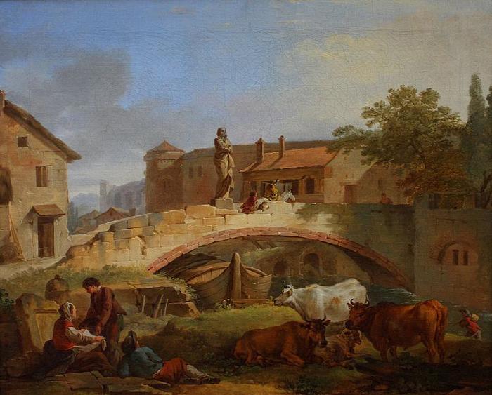 Jean-Baptiste marie pierre Village italien oil painting picture